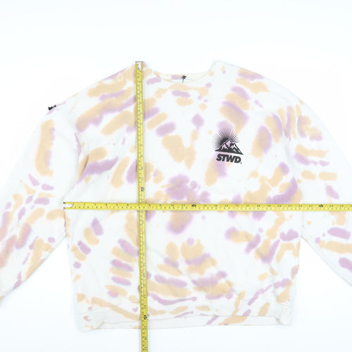 Pull&Bear Women's Multicoloured Tie-Dye STWD Sweatshirt Size S