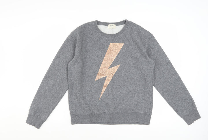 Hush Womens Grey Lightning Bolt Pullover Sweatshirt Size S