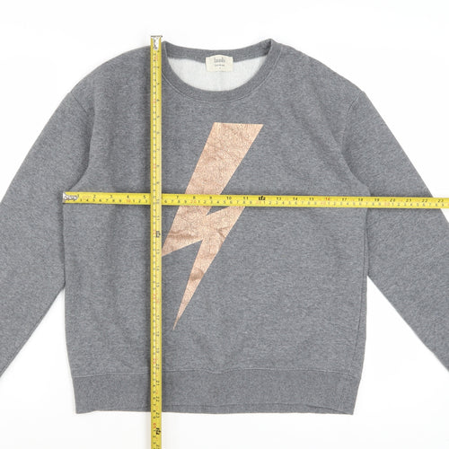 Hush Womens Grey Lightning Bolt Pullover Sweatshirt Size S