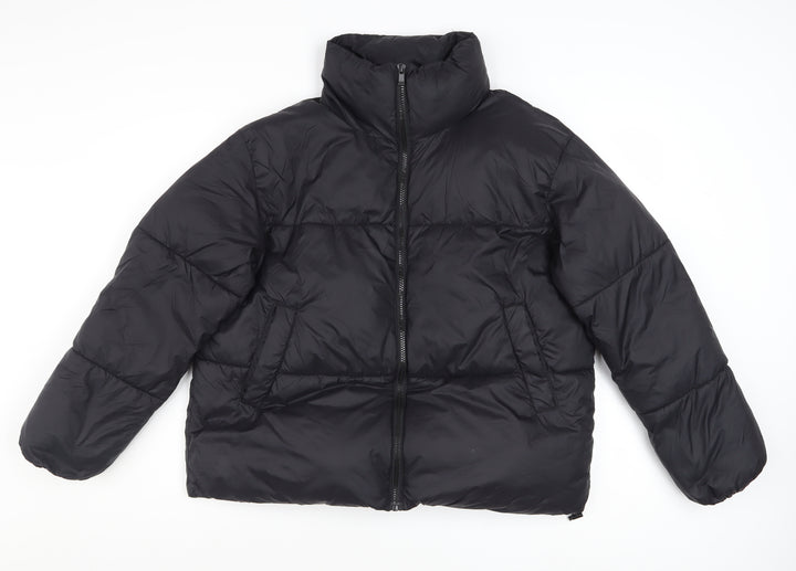 CUH Women's Black XS Puffer Jacket Full Zip Winter Coat