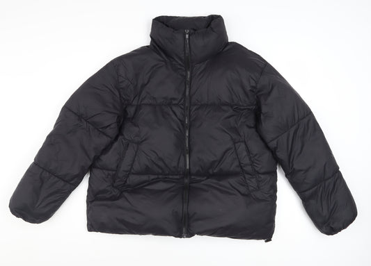 CUH Women's Black XS Puffer Jacket Full Zip Winter Coat