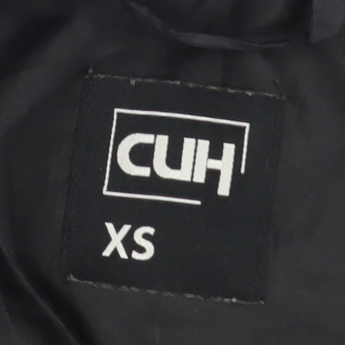 CUH Women's Black XS Puffer Jacket Full Zip Winter Coat