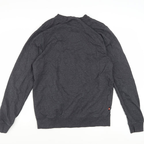 Luke Men's Grey Crew Neck Zip Pocket Sweatshirt Medium