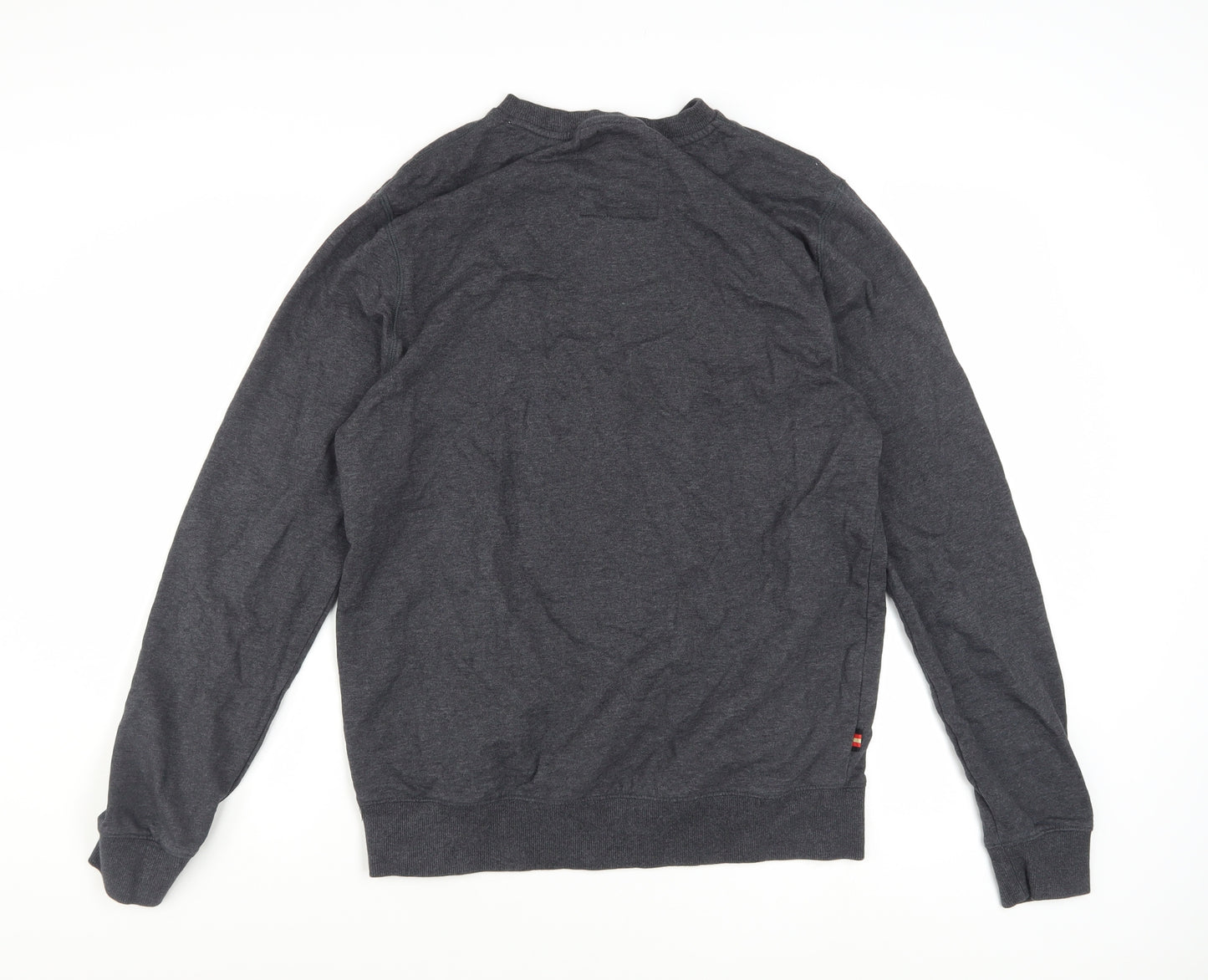 Luke Men's Grey Crew Neck Zip Pocket Sweatshirt Medium