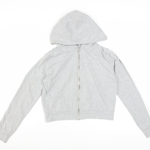 Missguided Petite Women's Grey Full Zip Hoodie UK 10