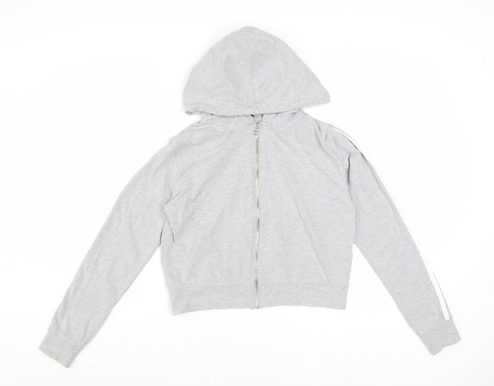 Missguided Petite Women's Grey Full Zip Hoodie UK 10
