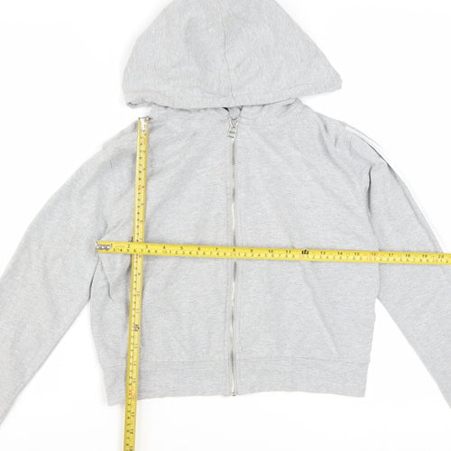 Missguided Petite Women's Grey Full Zip Hoodie UK 10