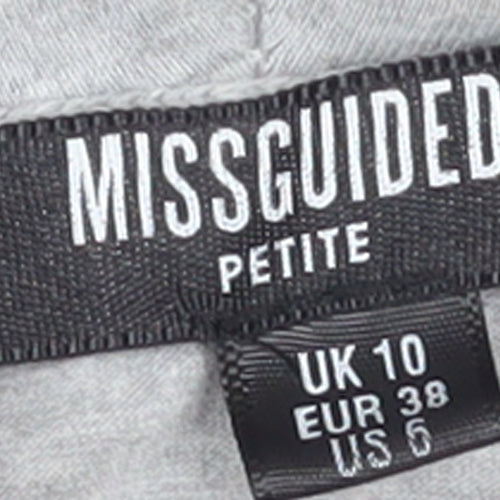 Missguided Petite Women's Grey Full Zip Hoodie UK 10