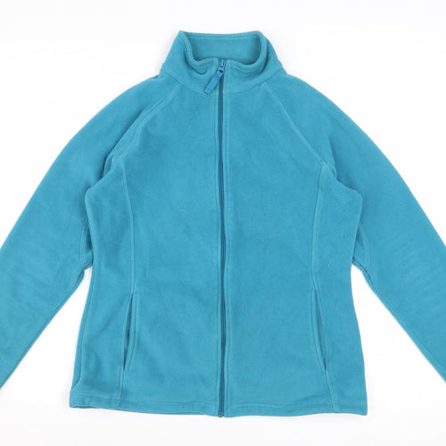 Mountain Warehouse Womens Blue Fleece Jacket Size 12 Full Zip