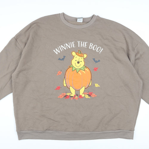 Disney Winnie the Pooh Women's Brown XL Pullover Sweatshirt