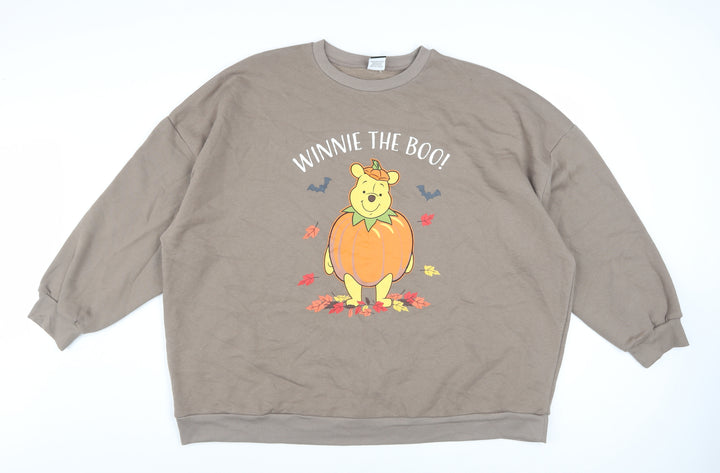 Disney Winnie the Pooh Women's Brown XL Pullover Sweatshirt