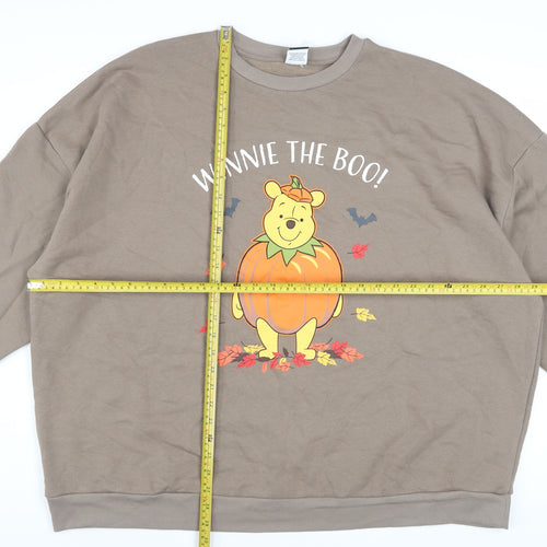 Disney Winnie the Pooh Women's Brown XL Pullover Sweatshirt