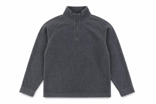 Front view of Next Men’s Grey 1/4 Zip Fleece Sweatshirt XL High Neck