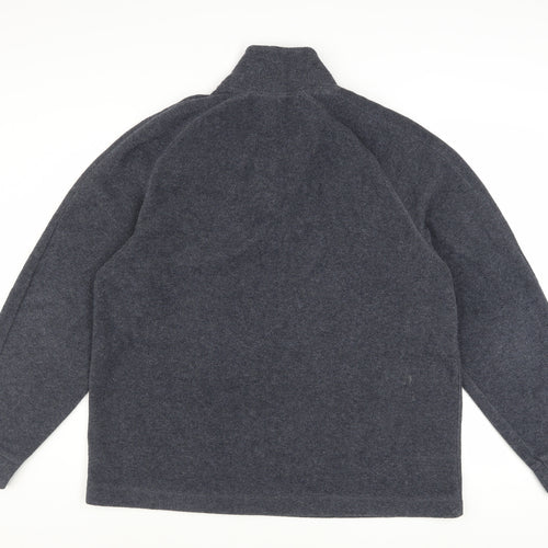 Next Men’s Grey 1/4 Zip Fleece Sweatshirt XL High Neck