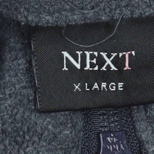 Next Men’s Grey 1/4 Zip Fleece Sweatshirt XL High Neck