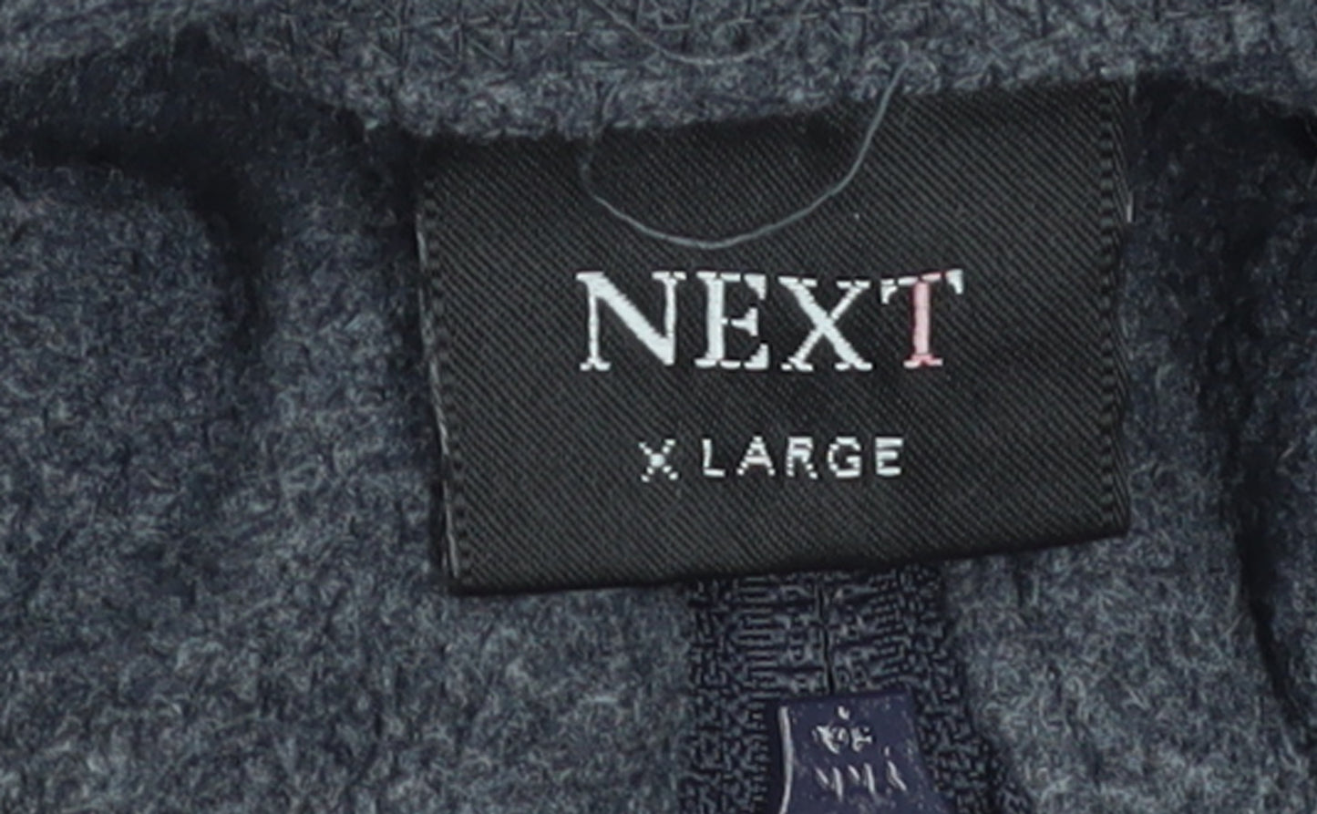 Next Men’s Grey 1/4 Zip Fleece Sweatshirt XL High Neck