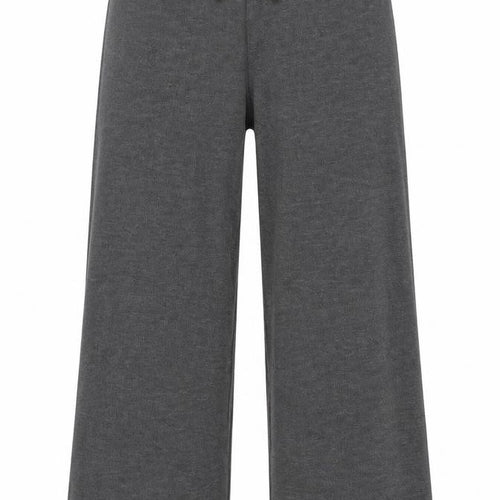Urban Outfitters Women Grey Wide-Leg Trousers L Elastic Waist Soft Knit
