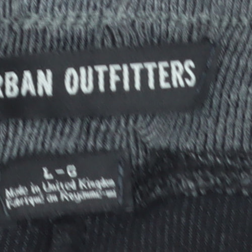Urban Outfitters Women Grey Wide-Leg Trousers L Elastic Waist Soft Knit