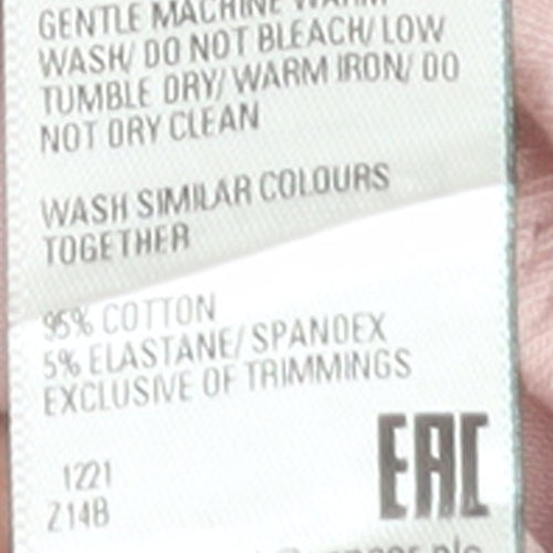 Marks and Spencer Women Pink Short Sleeve Jersey Bodysuit Size 22