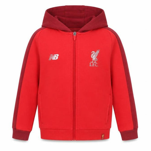 New Balance Boys Red Liverpool FC Full Zip Hoodie Size 9-10 Years