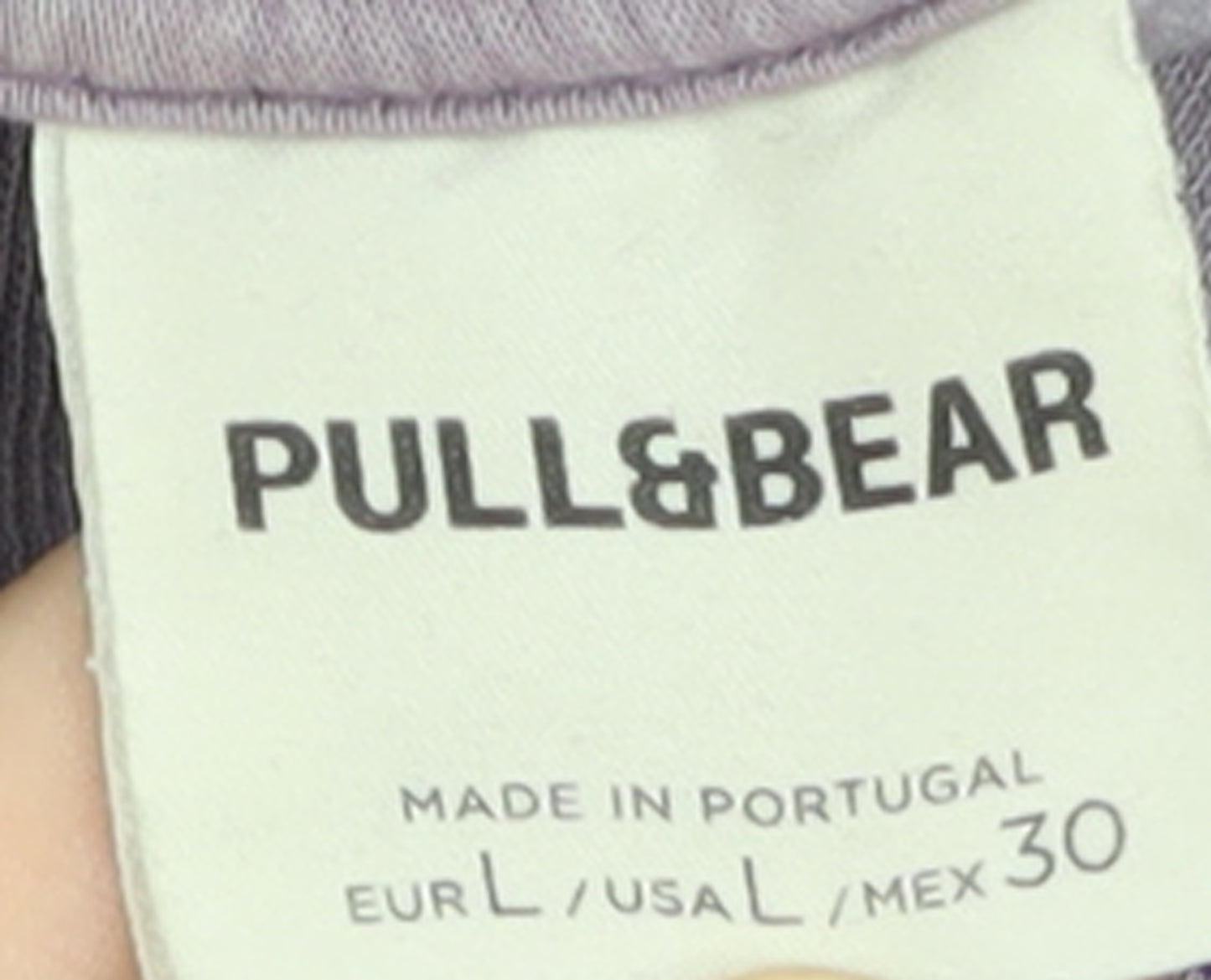 Pull&Bear Men's Purple Graphic Pullover Sweatshirt L Crew Neck
