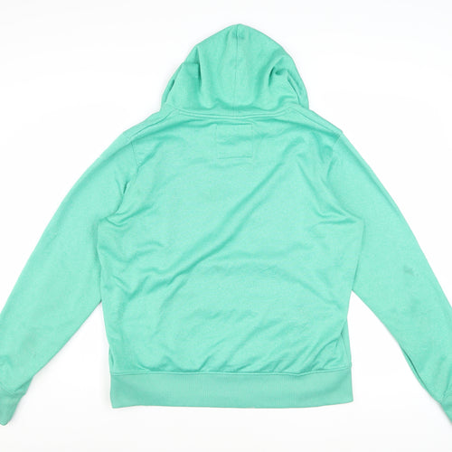 Under Armour Boys Green Pullover Hoodie Large ColdGear Logo Sweatshirt
