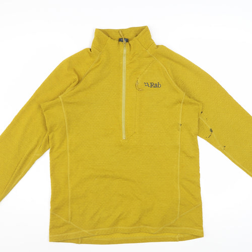 Rab Men’s Yellow Nexus Pullover Sweatshirt Size M Outdoor Half Zip