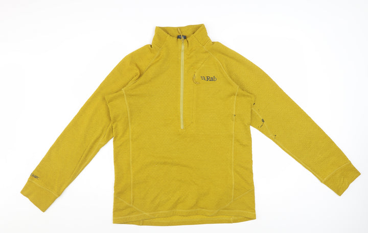 Rab Men’s Yellow Nexus Pullover Sweatshirt Size M Outdoor Half Zip
