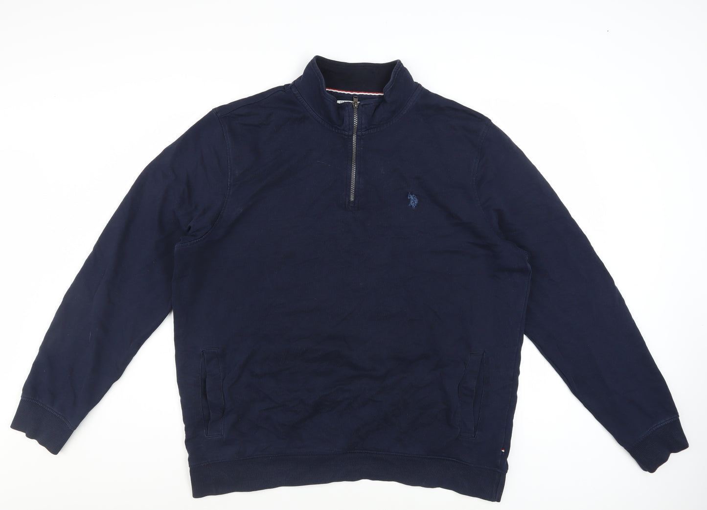 U.S. Polo Assn. Men’s Blue 2XL Quarter Zip Sweatshirt