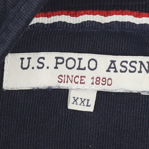 U.S. Polo Assn. Men’s Blue 2XL Quarter Zip Sweatshirt