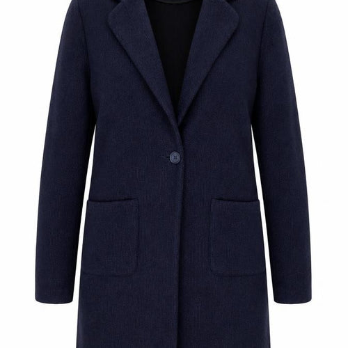 Marks and Spencer Women's Blue Coatigan Size 12 Long Sleeve Knit Overcoat