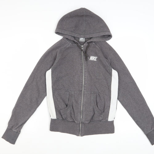 Nike Womens Grey Full Zip Hoodie Small Classic Fit