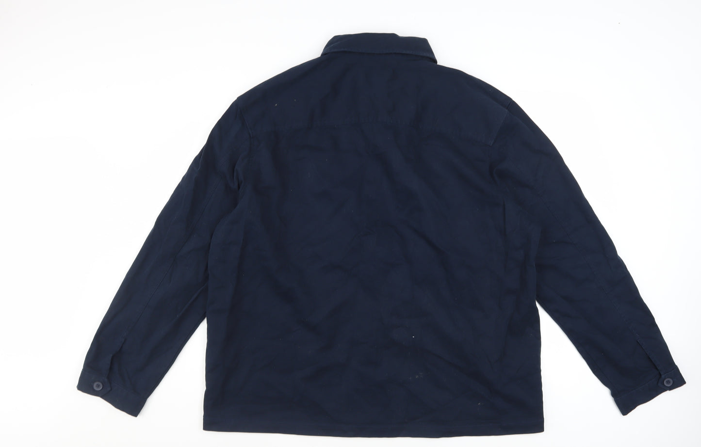 Tu Men's Blue XL Cotton Button-Up Long Sleeve Casual Shirt