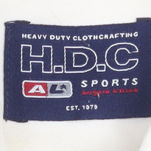 H.D.C Sports Men's Ivory Long Sleeve Button-Down Cotton Shirt Size 16.5