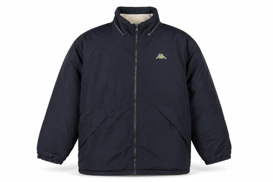 Front view of Kappa Men's Blue L Windbreaker Jacket Full Zip Lightweight Polyester