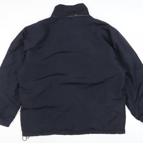 Kappa Men's Blue L Windbreaker Jacket Full Zip Lightweight Polyester