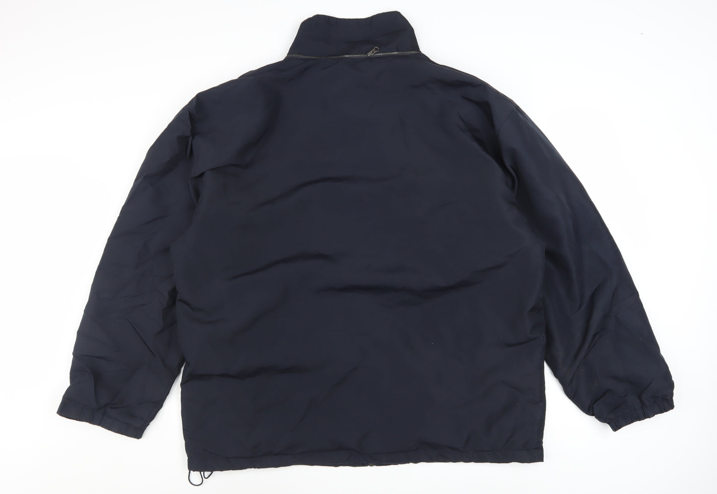 Kappa Men's Blue L Windbreaker Jacket Full Zip Lightweight Polyester