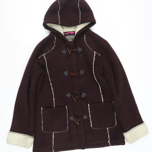 Regatta Womens Brown Hooded Fleece Duffle Coat Size 14