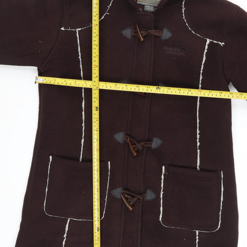 Regatta Womens Brown Hooded Fleece Duffle Coat Size 14