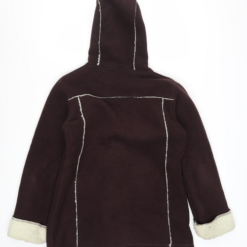 Regatta Womens Brown Hooded Fleece Duffle Coat Size 14