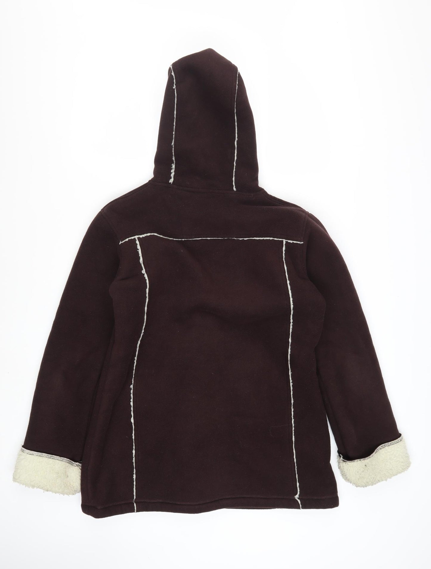 Regatta Womens Brown Hooded Fleece Duffle Coat Size 14