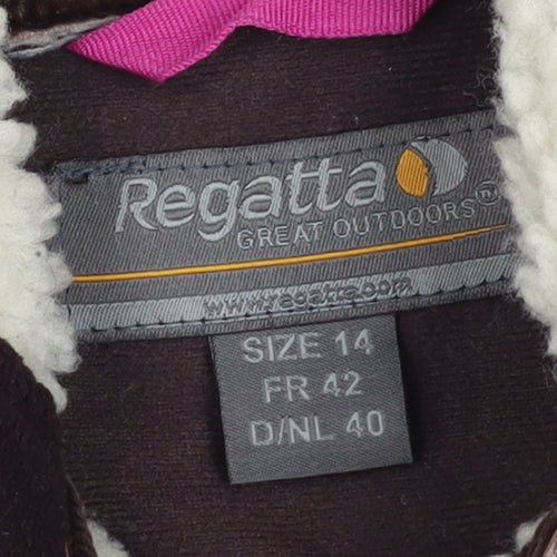 Regatta Womens Brown Hooded Fleece Duffle Coat Size 14
