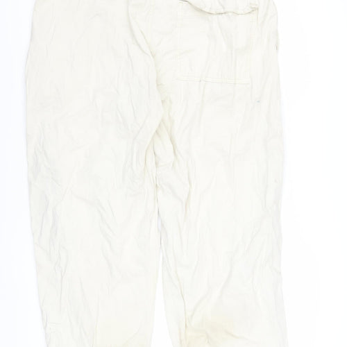 iets frans Women Ivory Cargo Trousers XL Cotton Lightweight