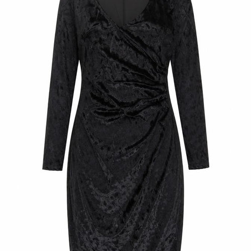 Edista Los Angeles Womens Black Velvet Bodycon Dress Size M