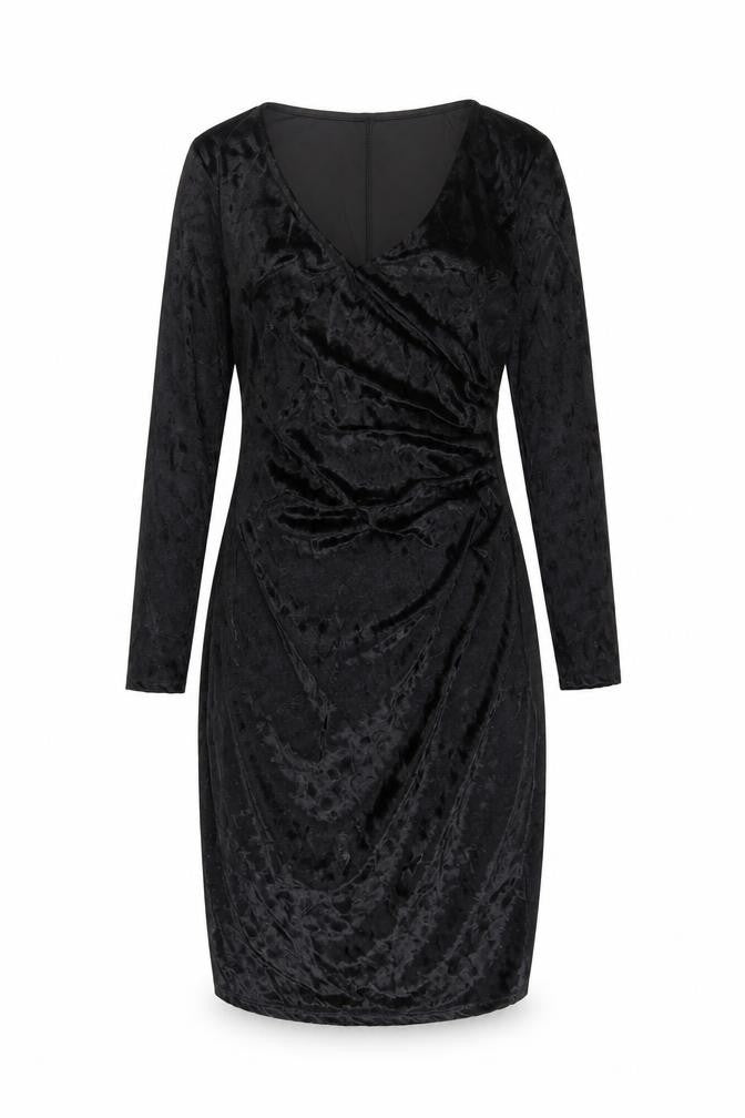 Edista Los Angeles Womens Black Velvet Bodycon Dress Size M