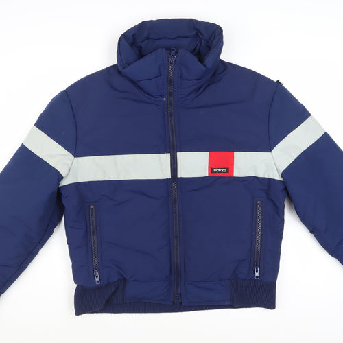 Slalom USA Men's Blue Puffer Jacket L Winter Ski Nylon