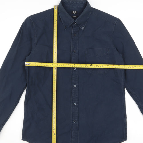 Uniqlo Men’s Blue Cotton Long Sleeve Button-Down Shirt M