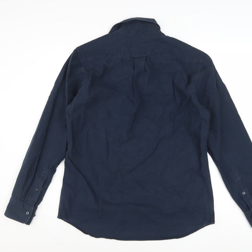 Uniqlo Men’s Blue Cotton Long Sleeve Button-Down Shirt M