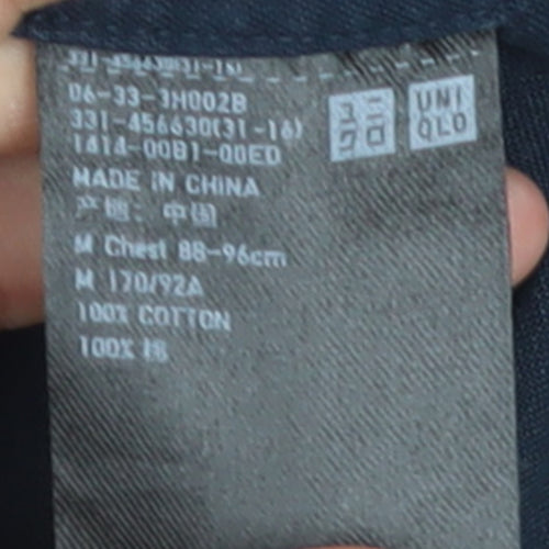 Uniqlo Men’s Blue Cotton Long Sleeve Button-Down Shirt M