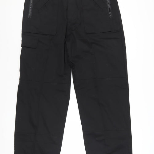 Warrior Men's Black 36R Cargo Workwear Trousers Polyester Cotton Blend